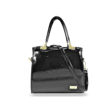 Zellia Női Kézitáska Zvn24001 Fekete Lakk  - Kis Méretű - kézitáska és bőrönd