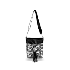 Zellia Női Oldaltáska 24063 Fekete - Lakk Zebra Minta -