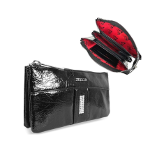 Zellia Női Pénztárca Hz-127 D266 - 4001 - Black - Fekete Lakk pénztárca