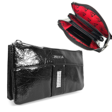  Zellia Női Pénztárca Hz-127 D266 – 4001 – Black – Fekete Lakk