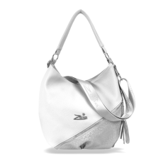  Zellia Női Válltáska 22010 Fehér-Ezüst – Strus –