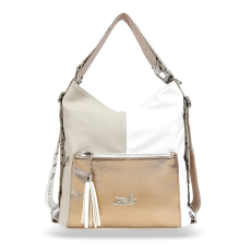  Zellia Női Válltáska/Hátizsáká Alakítható 23007 – Next C. Peacock – Beige – Fehér – Rosegold