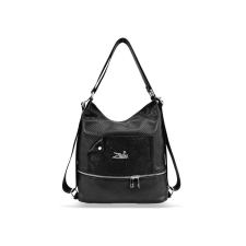 Zellia Női Válltáska/Hátizsáká Alakítható 24099 Fekete - Rombus-Diamond - kézitáska és bőrönd