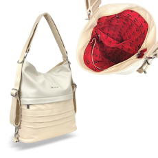  Zellia Női Válltáska/Hátizsáká Alakítható Hz-111 Beige-Arany – Y678 –