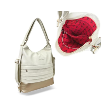 Zellia Női Válltáska/Hátizsáká Alakítható Hz-111 Beige-Pezsgő Arany - D217 -