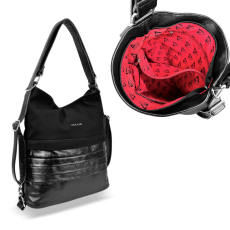  Zellia Női Válltáska/Hátizsáká Alakítható Hz-111 Fekete – D217 –