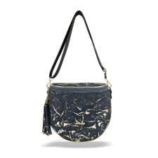 Zellia Női Válltáska Zlb12 Sötét Kék-Arany – Leaf – kézitáska és bőrönd