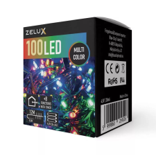 Zelux karácsonyi világítás, fényfűzér, 100 led, Multicolor, 12m karácsonyfa izzósor