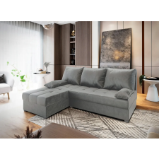  ZENA világosszürke kinyitható sarokkanapé, kétoldalas bútor