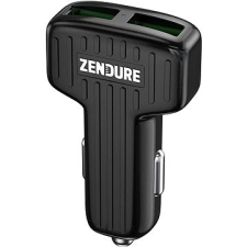 Zendure 2 PORT autós töltő QC-vel fekete színű mobiltelefon kellék