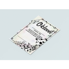  Zenei oklevél ajándéktárgy