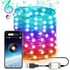  Zenére, tapsra változó színű, IP67 vízálló, RGB LED fényfüzér - távirányítóval és okostelefonnal is vezérelhető - 10 m