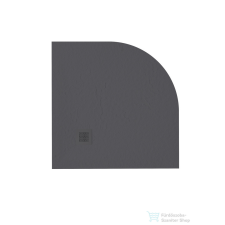 Zenon Angular Slate 80x80 cm-es negyedköríves zuhanytálca, Negro ANG80NE kád, zuhanykabin