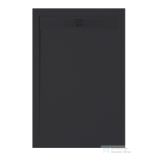 Zenon EVOLUTION SLATE 90x220 cm-es zuhanytálca palakő hatású felülettel, Negro EVSL90220NE kád, zuhanykabin