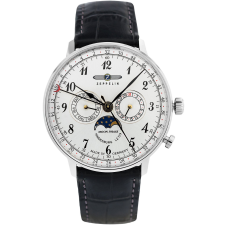 Zeppelin 7036-1 LZ 129 Hindenburg Moonphase Mens Watch 40mm 3ATM, karóra