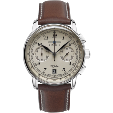 Zeppelin 7674-6 Chronograph 100 Years Zeppelin Mens Watch 42mm 5ATM, karóra