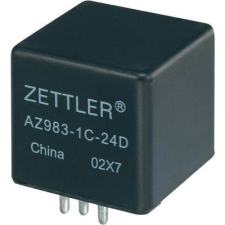 Zettler Electronics Autós relé, 12 VDC, 60 A/75 VDC, 1120 W, MINI ISO, Zettler Electronics AZ983-1C-12D elektromos alkatrész