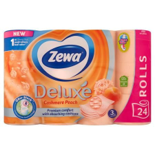 ZEWA Deluxe 3 rétegű, kistekercses, 24 tekercs toalettpapír barack illatú (40878) higiéniai papíráru
