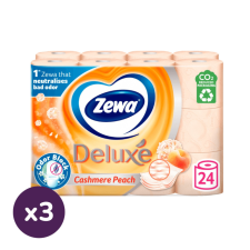 ZEWA Deluxe Cashmere Peach 3 rétegű toalettpapír (3x24 tekercs) higiéniai papíráru