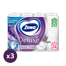 ZEWA Deluxe Lavender Dreams 3 rétegű toalettpapír (3x24 tekercs) higiéniai papíráru