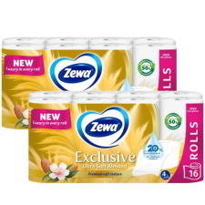 ZEWA Exclusive Ultra Soft Almond 4 rétegű Toalettpapír 2x16 tekercs higiéniai papíráru