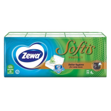 ZEWA Papírzsebkend&#337; zewa softis protect 4 réteg&#369; 10x9 darabos 830377 papírárú, csomagoló és tárolóeszköz