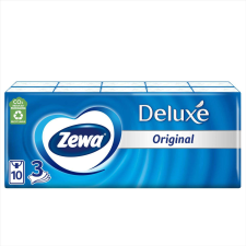 ZEWA Papírzsebkendő 3 rétegű 10 x 10 db/csomag Zewa Deluxe illatmentes papírárú, csomagoló és tárolóeszköz