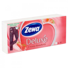 ZEWA Papírzsebkendő ZEWA Deluxe 3 rétegű 90 db-os Epres higiéniai papíráru