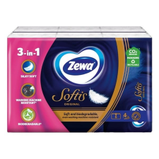 ZEWA Papírzsebkendő ZEWA Softis Classic 4 rétegű 10x9 darabos higiéniai papíráru