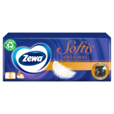 ZEWA Softis illatmentes papír zsebkendő 4 rétegű 10 x 9 db higiéniai papíráru