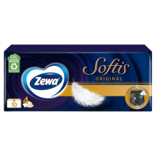 ZEWA Softis Original 4 rétegű Papír zsebkendő - Illatmentes 10x9db papírárú, csomagoló és tárolóeszköz