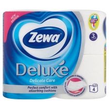 ZEWA Toalettpapír, 3 rétegű, kistekercses, 4 tekercs, ZEWA &quot;Deluxe&quot;, fehér higiéniai papíráru