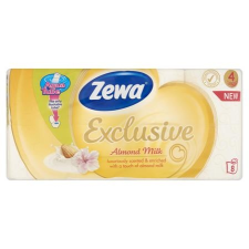 ZEWA Toalettpapír, 4 rétegű, 8 tekercses, ZEWA "Exclusive", almond milk fürdőszoba kiegészítő