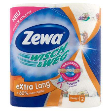 ZEWA Wisch&amp;Weg extra lang 2 tekercses mintás háztartási papírtörlő papírárú, csomagoló és tárolóeszköz