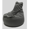Zigzag Club large Óriás fotel Puma bútorszövet szürke, levehető, mosható huzat, első osztályú polisztirol gyöngy töltet, prémium márka