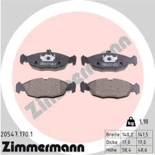 Zimmermann fékbetétkészlet, tárcsafék 20547.170.1 autóalkatrész