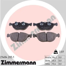 Zimmermann fékbetétkészlet, tárcsafék 21484.205.1 autóalkatrész