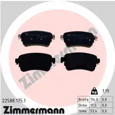 Zimmermann fékbetétkészlet, tárcsafék 22588.175.1 autóalkatrész