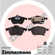 Zimmermann fékbetétkészlet, tárcsafék 23116.195.1 autóalkatrész