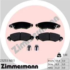 Zimmermann fékbetétkészlet, tárcsafék 23253.160.1 autóalkatrész