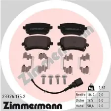 Zimmermann fékbetétkészlet, tárcsafék 23326.175.2 autóalkatrész