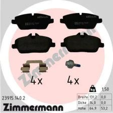 Zimmermann fékbetétkészlet, tárcsafék 23915.140.2 fékbetét