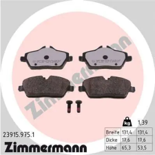 Zimmermann fékbetétkészlet, tárcsafék 23915.975.1 autóalkatrész
