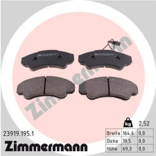 Zimmermann fékbetétkészlet, tárcsafék 23919.195.1 autóalkatrész