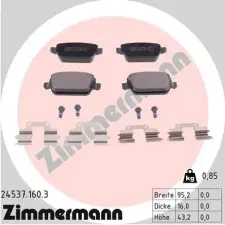 Zimmermann fékbetétkészlet, tárcsafék 24537.160.3 autóalkatrész