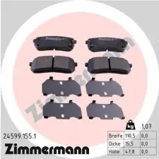 Zimmermann fékbetétkészlet, tárcsafék 24599.155.1 fékbetét