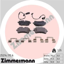Zimmermann fékbetétkészlet, tárcsafék 25214.175.6 autóalkatrész