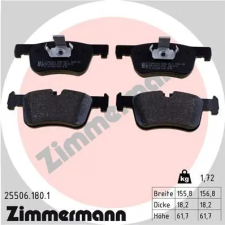 Zimmermann fékbetétkészlet, tárcsafék 25506.180.1 autóalkatrész