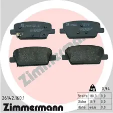 Zimmermann fékbetétkészlet, tárcsafék 26142.160.1 fékbetét