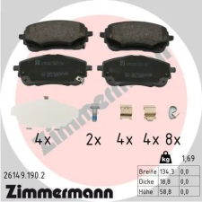 Zimmermann fékbetétkészlet, tárcsafék 26149.190.2 autóalkatrész